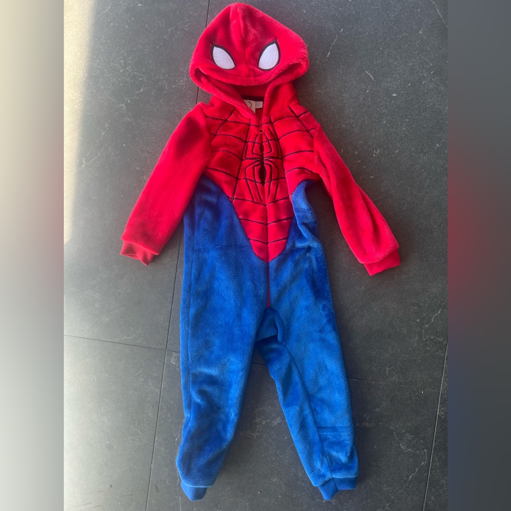 Spider Man kids cozy onesie costume pajamas